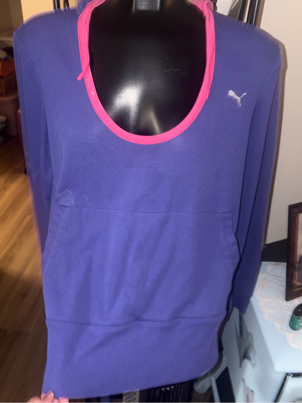 Puma Women's Purple Sweatshirt with Pink Trim